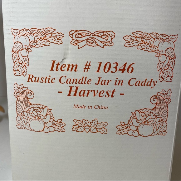 Rustic candle jar/caddy, Farmhouse, Original Plastic wrapping, NEW - Picture 3 of 7